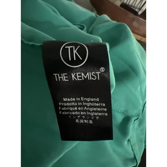 NWT The Kemist Size US 4 Seafoam Green Open Back Wide Leg Jumpsuit Balloon Slv - Picture 11 of 11